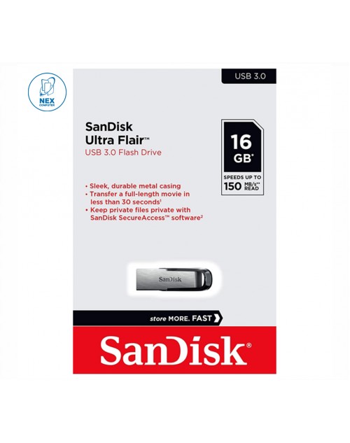 SanDisk Ultra Flair 16GB USB 3.0 Flash Drive